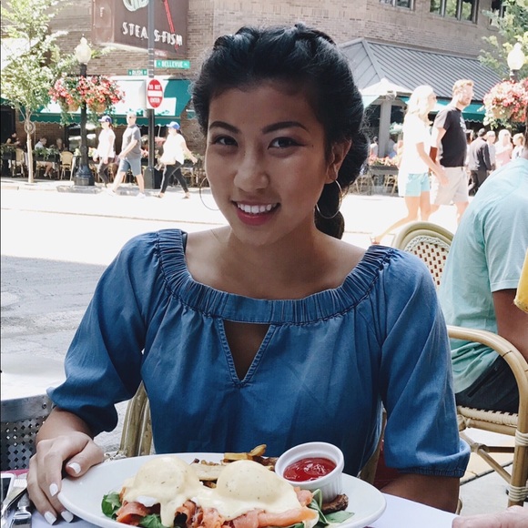 Blue denim crop top - Picture 3 of 3